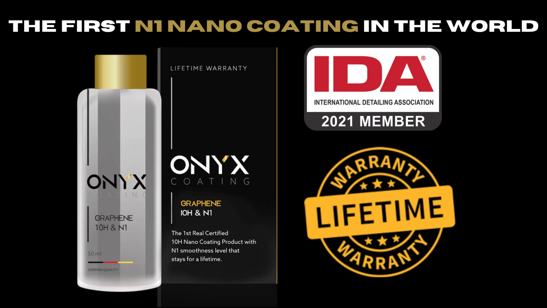 Onyx Coating leaders in automotive protective coating products THE FIRST N1 NANO COATING IN THE WORLD